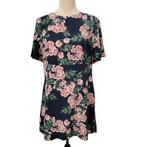 Forever 21 Size M Blue Floral Midi Dress